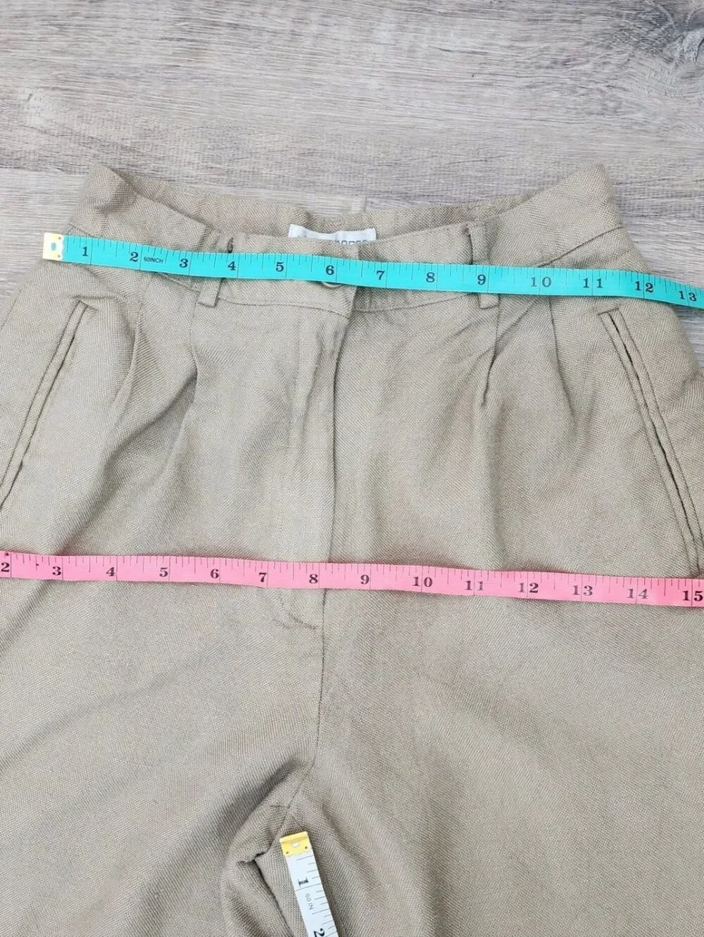 VTG 90s Liz Claiborne Collection Lined Trousers Taupe 4